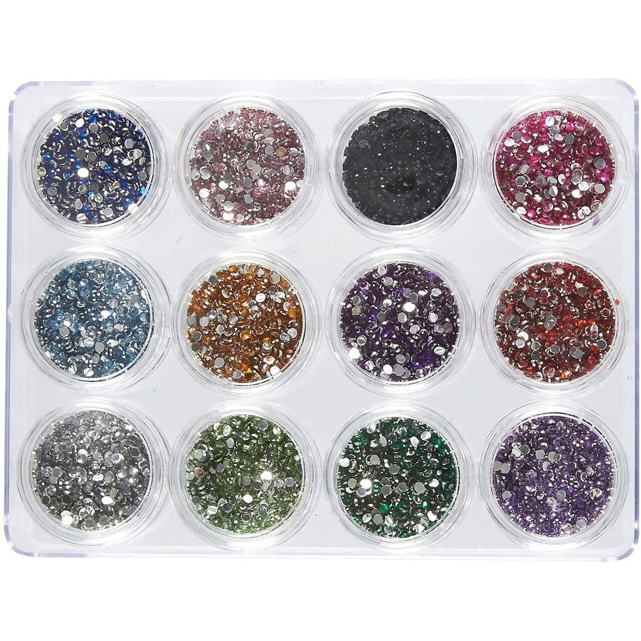 Rhinestones for Nails, Nail Jewels (12 Colors, 6000 Pieces)